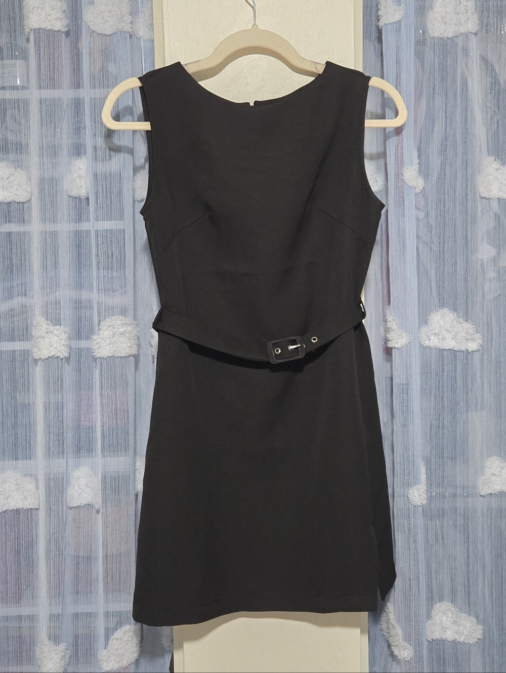 G68 Black Belted Mini Dress